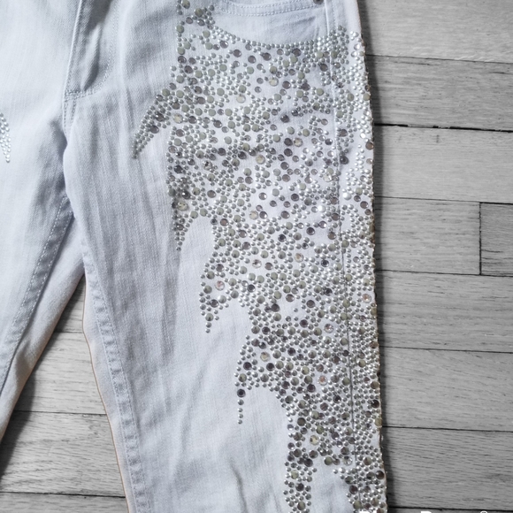 Haute Hippie Gray Studded Jeans - Picture 3 of 4